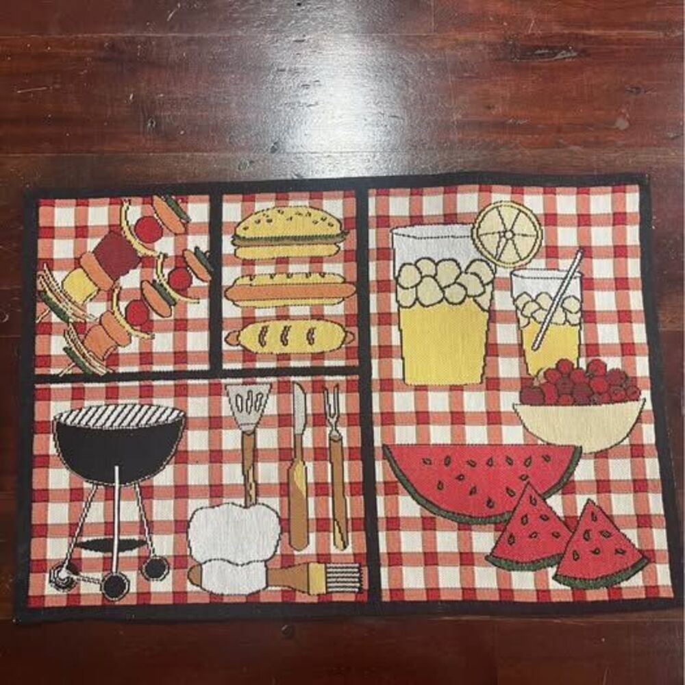 BBQ Picnic Tapestry Placemats – Set of 6